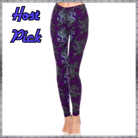 ๐HP๐ Purple-Black-Gray- leggings - Picture 7 of 8
